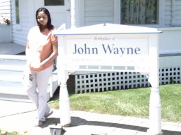 Candace at John Wayne House