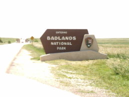 Badlands Park Sign